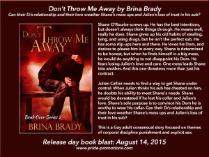 BLOG TOUR: Don’t Throw Me Away by Brina Brady