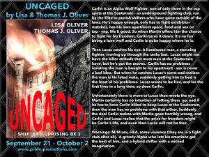 BLOG TOUR: Uncaged by Lisa Oliver and T.J. Oliver