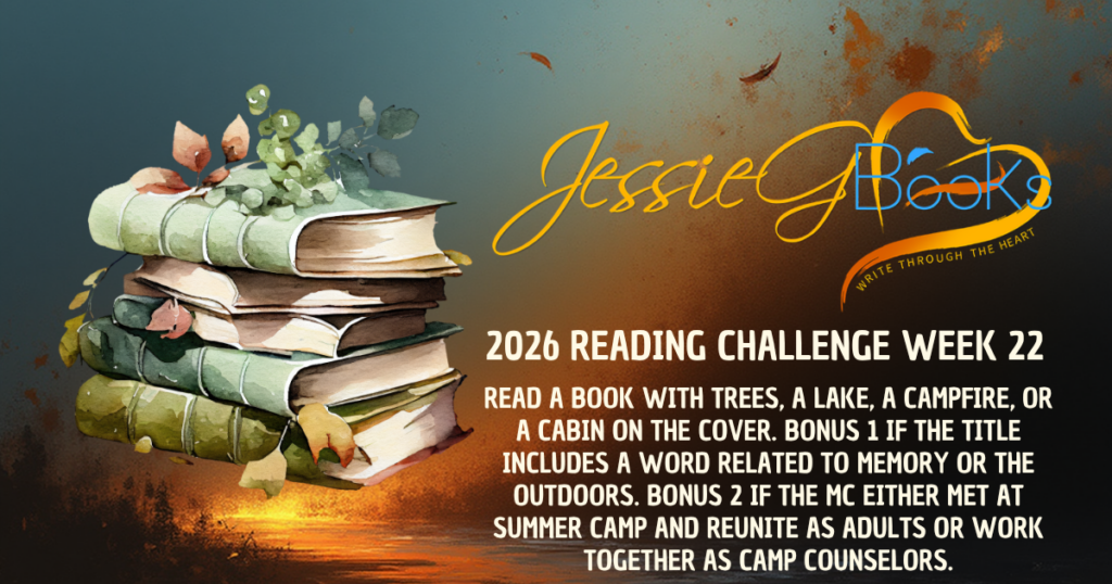 2026 Reading Challenge | Week 22 | Bunkhouse Nostalgia: Read a book with trees, a lake, a campfire, or a cabin on the cover.