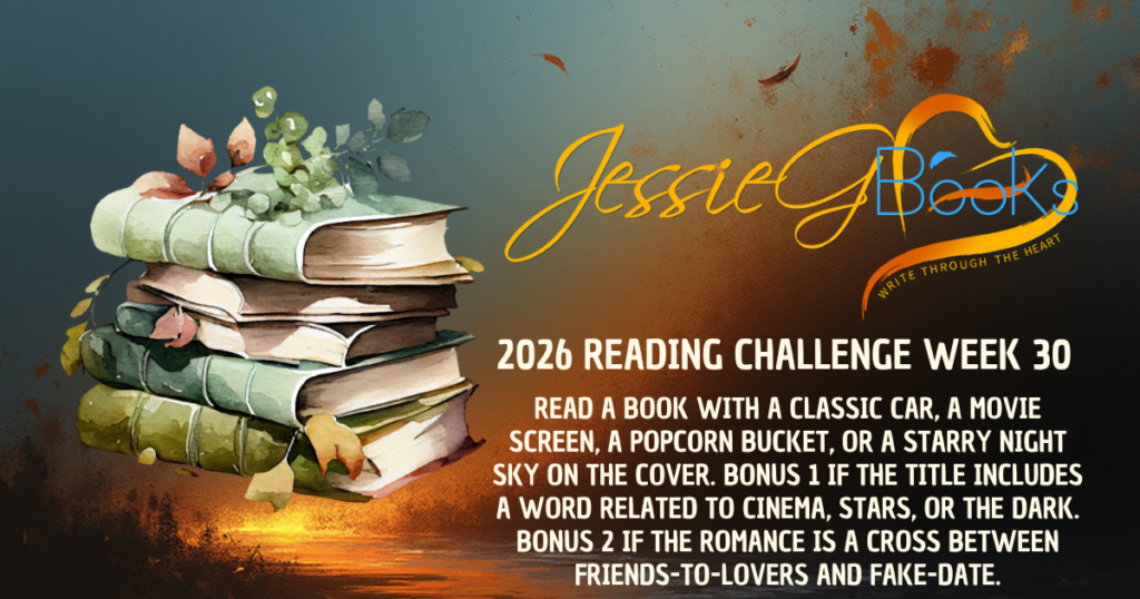 2026 Reading Challenge | Week 30 | Starlit Drive-In: Read a book with a classic car, a movie screen, a popcorn bucket, or a starry night sky on the cover.
