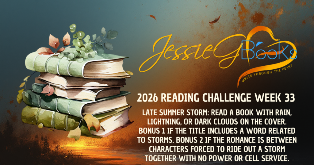 2026 Reading Challenge | Week 33 | Late Summer Storm: Read a book with rain, lightning, or dark clouds on the cover.