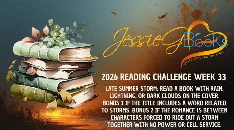 2026 Reading Challenge | Week 33 | Late Summer Storm: Read a book with rain, lightning, or dark clouds on the cover.